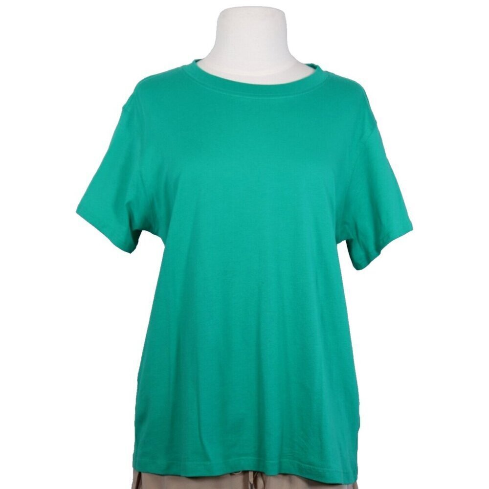 Lululemon Women's Medium Aqua Green T-Shirt Crew Neck Short Sleeve Cotton Top